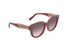 Salvatore Ferragamo Red Black Women's Square Sunglasses SF895SA 289