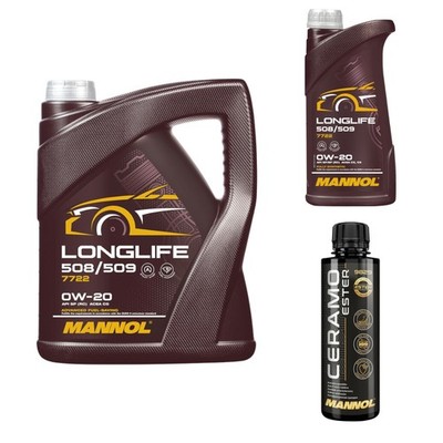 6L MANNOL Motoröl LONGLIFE 508/509 0W-20 Inkl. Additive Ceramo Ester 9829