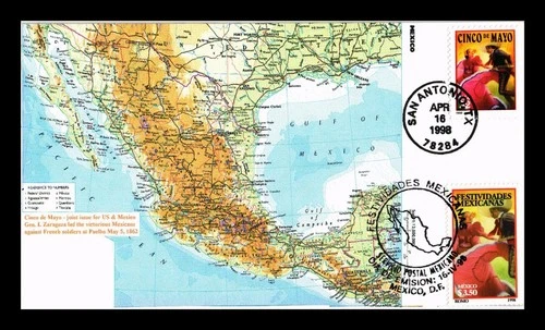 Dr Jim Stamps Joint Issue US Mexico Cinco De Mayo First Day Dual Cancels Cover