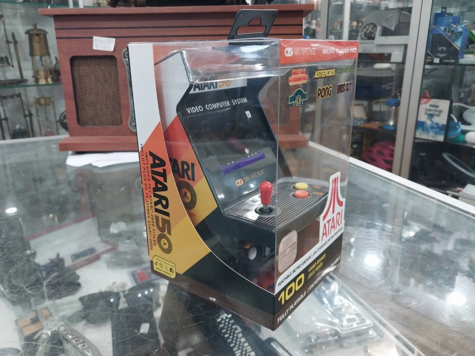 My Arcade Micro Arcade Player PRO - Atari 100 Games in 1 Portable Retro Arcade