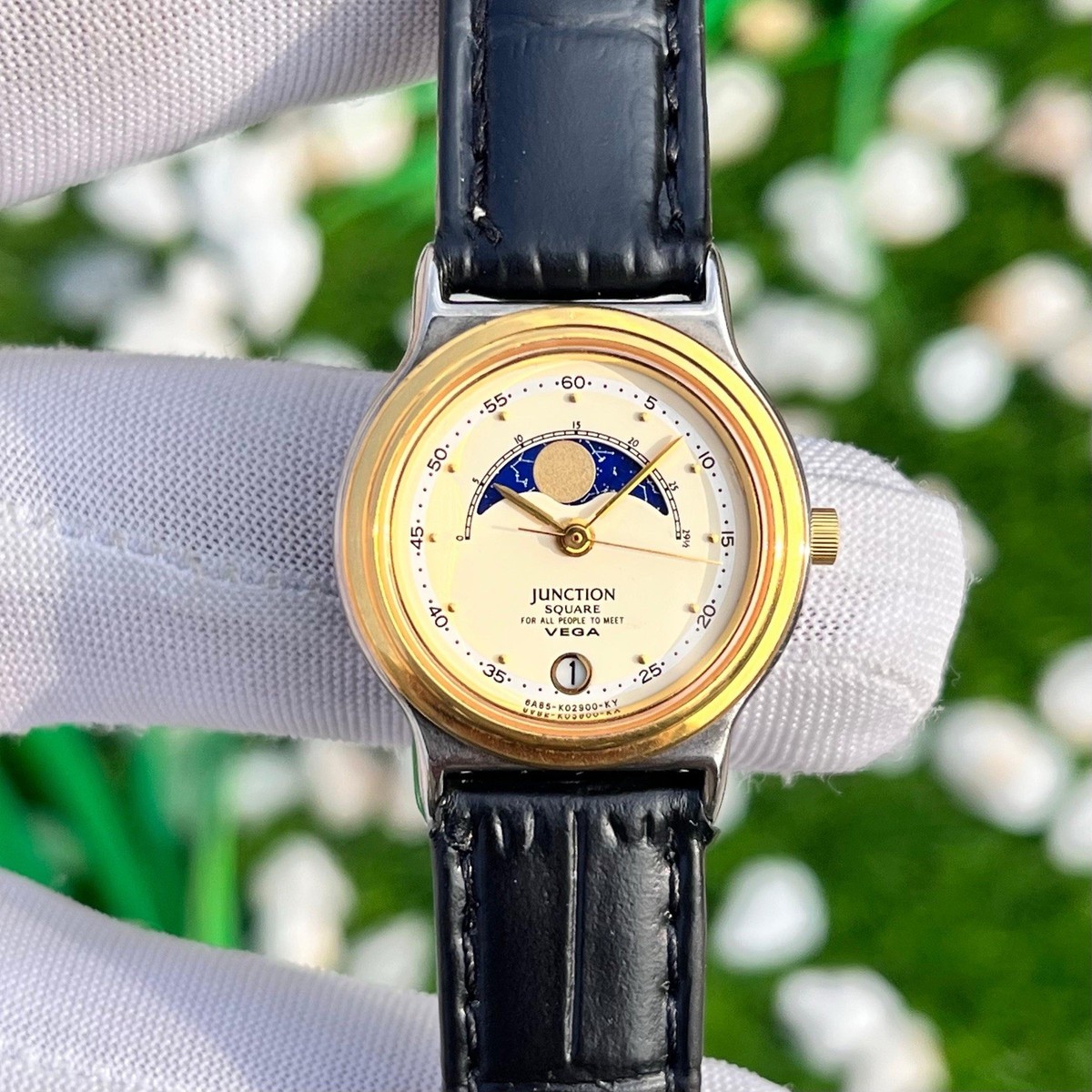 シチズン クオーツ 6A85-K00675 ムーンフェイズ レディース Vintage Citizen Junction Vega Moon Phase Japan Ladies Quartz