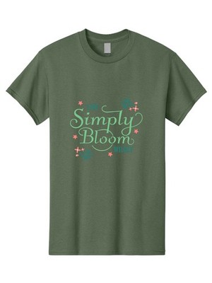Live-Simply-Bloom-Wildly Mens Graphic Tee,100% Cotton,Casual Summer Wear