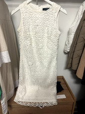 Lauren Ralph Lauren Lace Knit White Dress Size 0