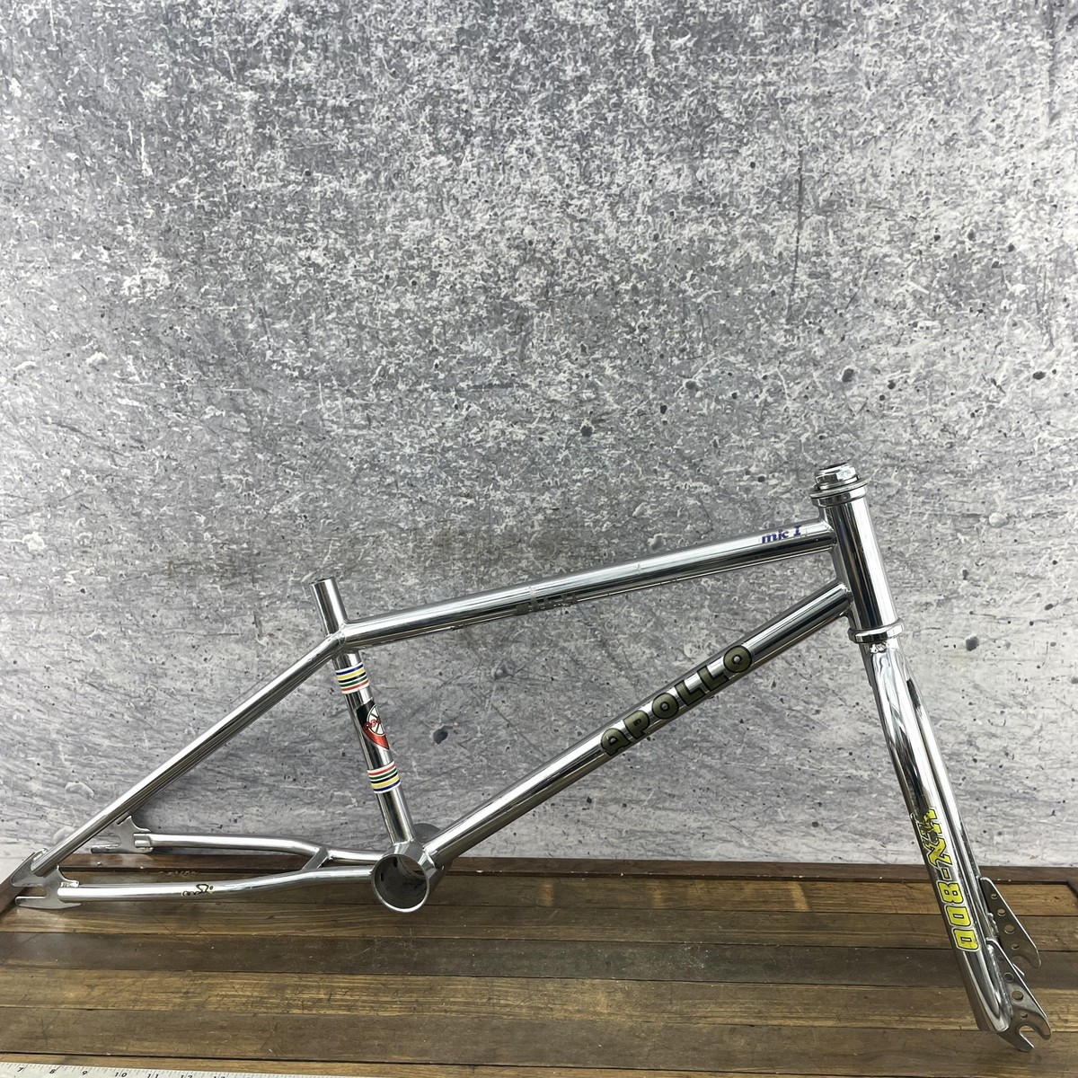 Vintage Apollo MK1 BMX Frame Fork Set MX-800 Chrome 1980s Old
