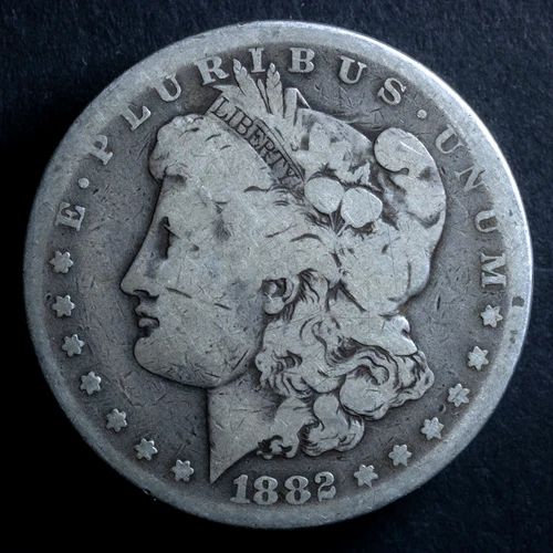1882-S Morgan Silver Dollar $1 VF Details Better Eye Appeal UNDER MELT START