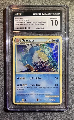 CGC 10 GEM MINT Gyarados 007/034 TCG Classic Blastoise Deck Holo Pokémon 2023