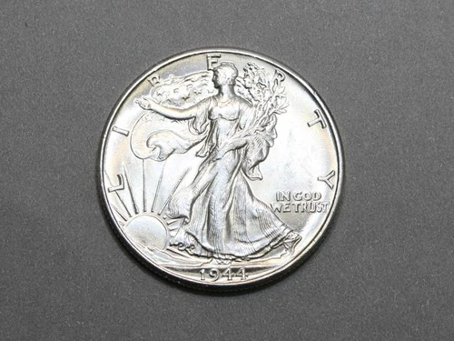 1944 50C Walking Liberty Silver Half Dollar Gem Bu