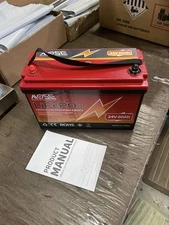 24V 60AH LiFePO4 Lithium Battery BMS For RV Solar Panel Trolling Motor Boat