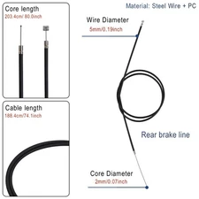 For INOKIM and For OXO Scooter Front Rear Wheel Brake Cable Replacement