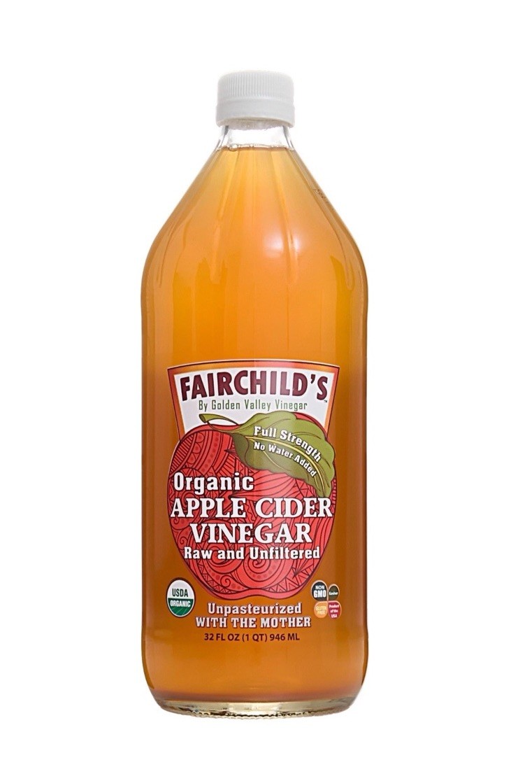 Fairchild's Organic Raw Unfiltered Apple Cider Vinegar 32 FL OZ  Glass