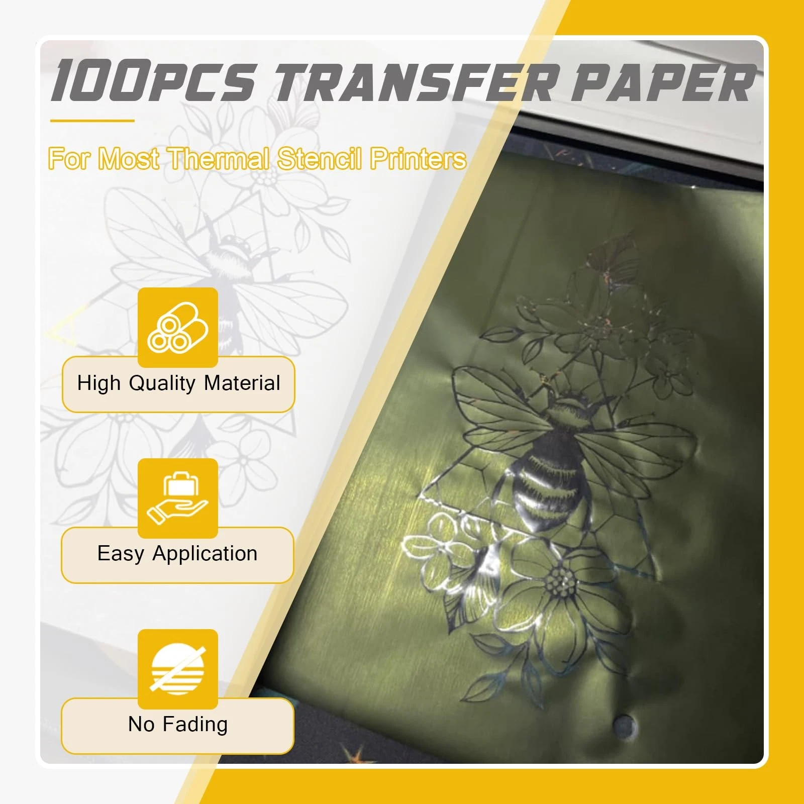 Narkysus 100 Sheets A4 Tattoo Stencil Paper, 4-Layer Thermal Tattoo Transfer ... image 2