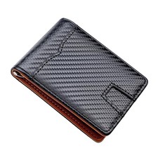defway Minimalist Slim Wallet for Men - 4.53 x 3.15 x 0.75 inches, Black