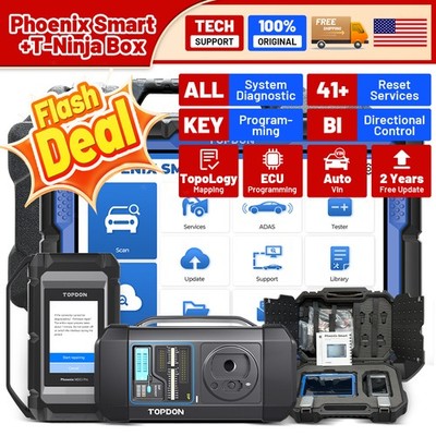 TOPDON Phoenix Smart T-Ninja Box Bundle J2534 ECU Diagnostic Tool Key Programmer