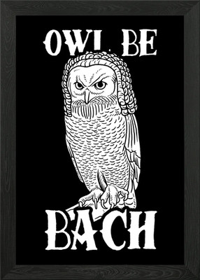 Eule Be Bach gerahmtes Wandbild Poster Leinwanddruck Bild