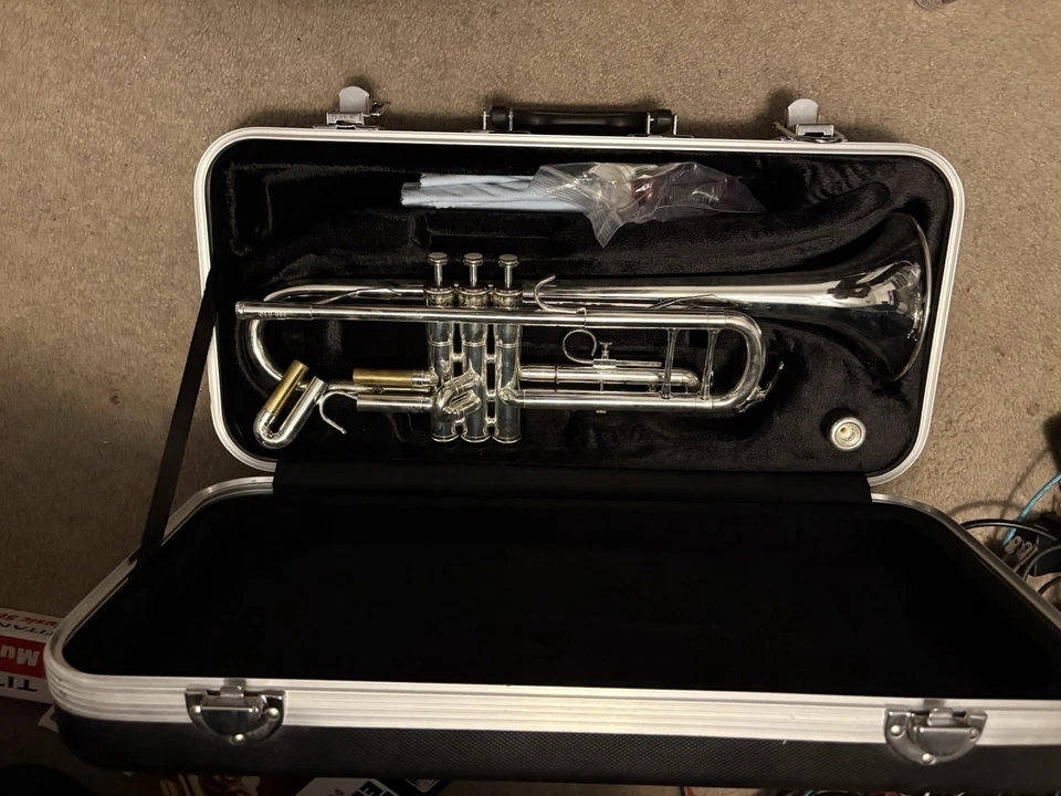 Sujetadores trompeta Jupiter enchapados en astilla (estuche Júpiter, dos aceites esenciales de limpieza) Foto 2 de 4