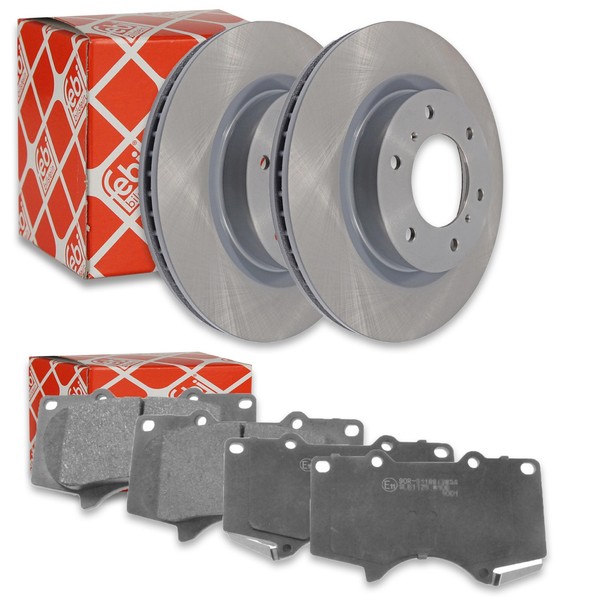 2X Febi Bremsscheiben Ø332Mm + BremsbeläGe Vorne Passend FüR Mitsubishi Pajero 4-image