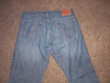 LEVI'S 569 Blue pure cotton Loose Straight Distressed Jeans 34x34 (actual 34x33)