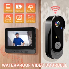 Wireless Security Smart Doorbell Intercom Two-Way Video Camera Bell Chime 1080P