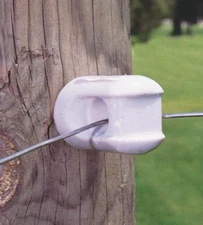 NEW CASE (25) ZAREBA MP-1933 SMALL PORCELAIN ELECTRIC FENCE INSULATORS 6596233