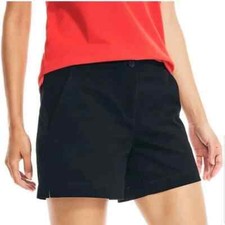 NEW Nautica Ladies' Women Twill Cotton Short BLACK Mid-Rise NWT