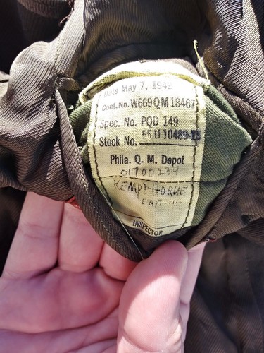 WW2 US Army Tunic 5th Air Corps Approx. Size 38R - Dated May/1942 - Named - Picture 6 of 9