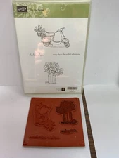 STAMPIN UP on the Grow stamp set flowers scooter adventure