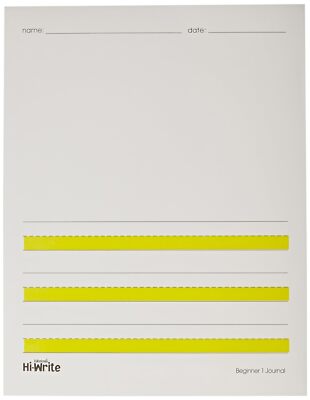 Hi-Write Beginner Journal Paper, Level 1, 8-1/2 x 11 Inches, Yellow/White 