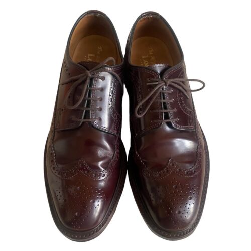 Loake England The Royal Brogue Oxblood Wing Tip Shoes Size 8 42 Last 1639 Fit F - Picture 13 of 24
