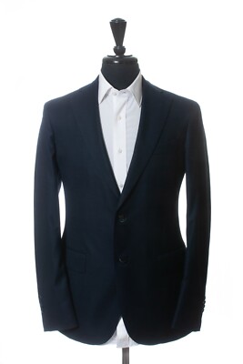 Luigi Bianchi Navy Blue Loro Piana Four Seasons Wool Blazer 26827