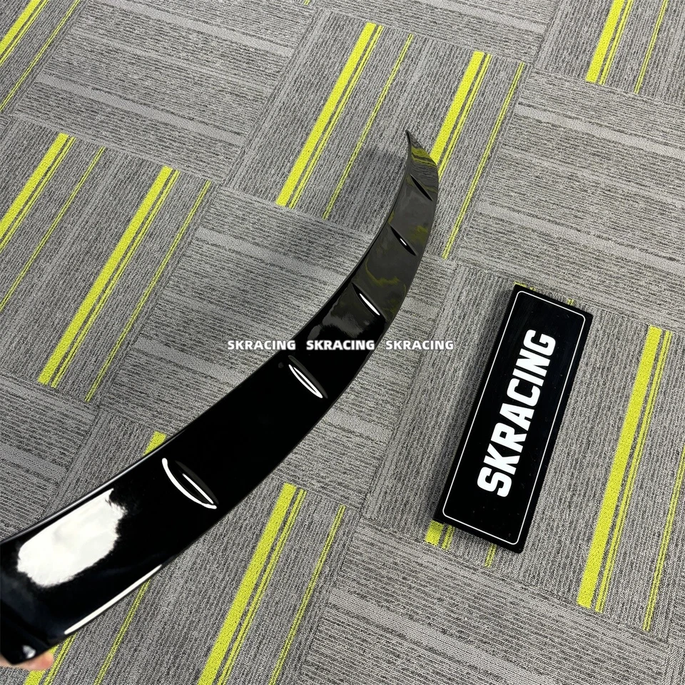 Aba de asa spoiler labial tronco teto preto brilhante FRP ajuste para Cadillac CT6 2016-2018 - Imagem 3 de 4