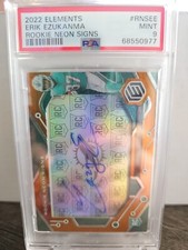 2022 Panini Elements Erik Ezukanma  Rookie Neon Signs Auto /125 Dolphins PSA 9