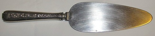 Servizio torte lama inox manico argento sterling modello sconosciuto 10,25" - Foto 2 di 5
