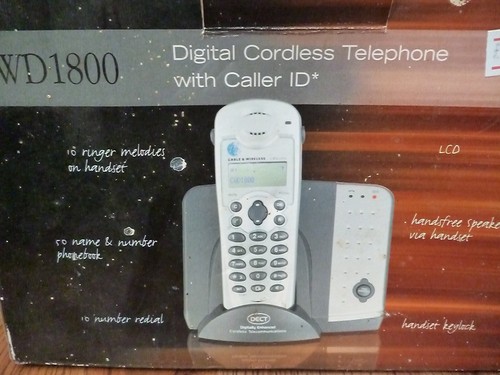 Cable & Wireless CWD1800 Digital Cordless Phone with caller ID - Zdjęcie 7 z 9