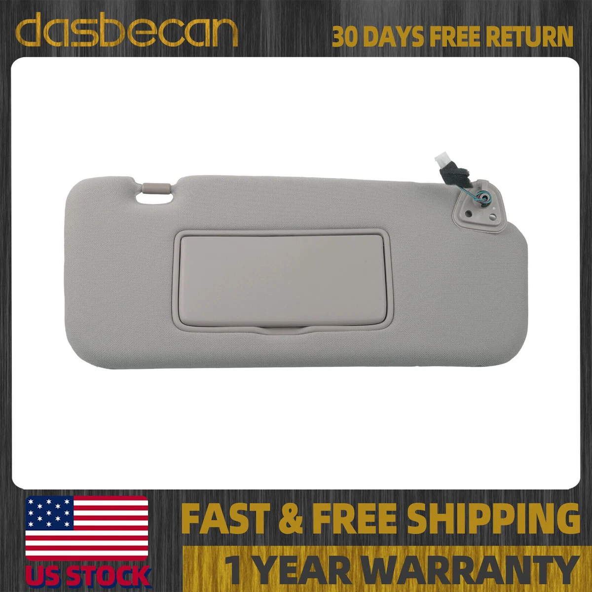 Gray Right Passenger Side Sun Visor For Nissan Murano 2009 2014