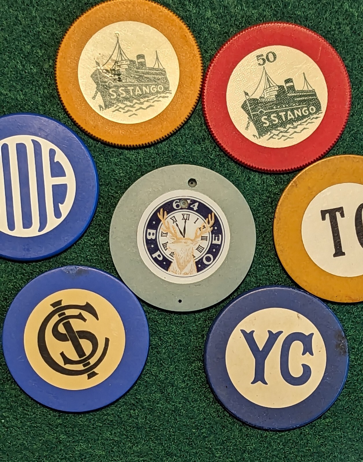 7 C&S Poker Casino Chips eBay