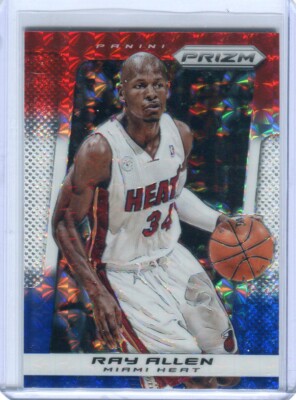 Ray Allen HOF 2013-14 Panini Prizm #149 Red White & Blue Mosaic Prizm Miami Heat