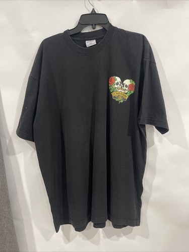 STREETWISE Heart Skulls T Shirt Short Sleeve Sixe 2XL Black Til Death Do Us Part