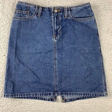 Abercrombie Fitch Denim Mini Skirt Size 12 Youth 26" Vintage Made in USA Short