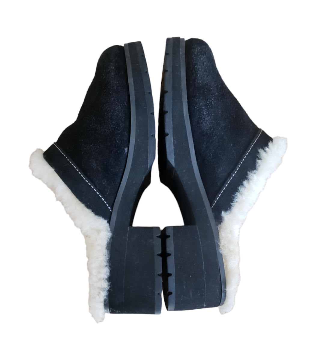 靴 theredthread S hairy fur mule THEREDTHREAD / ザレッドスレッド】S hairy fur mule