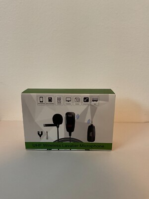 Wireless Lavalier Microphone, Upgraded Digital Screen Wireless Lapel Mic Collar