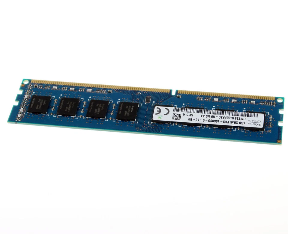 2 pezzi SK Hynix 4 GB 2Rx8 PC3-10600 DDR3 1333 MHz 240 PIN memoria desktop RAM DIMM @# - Immagine 4 di 4