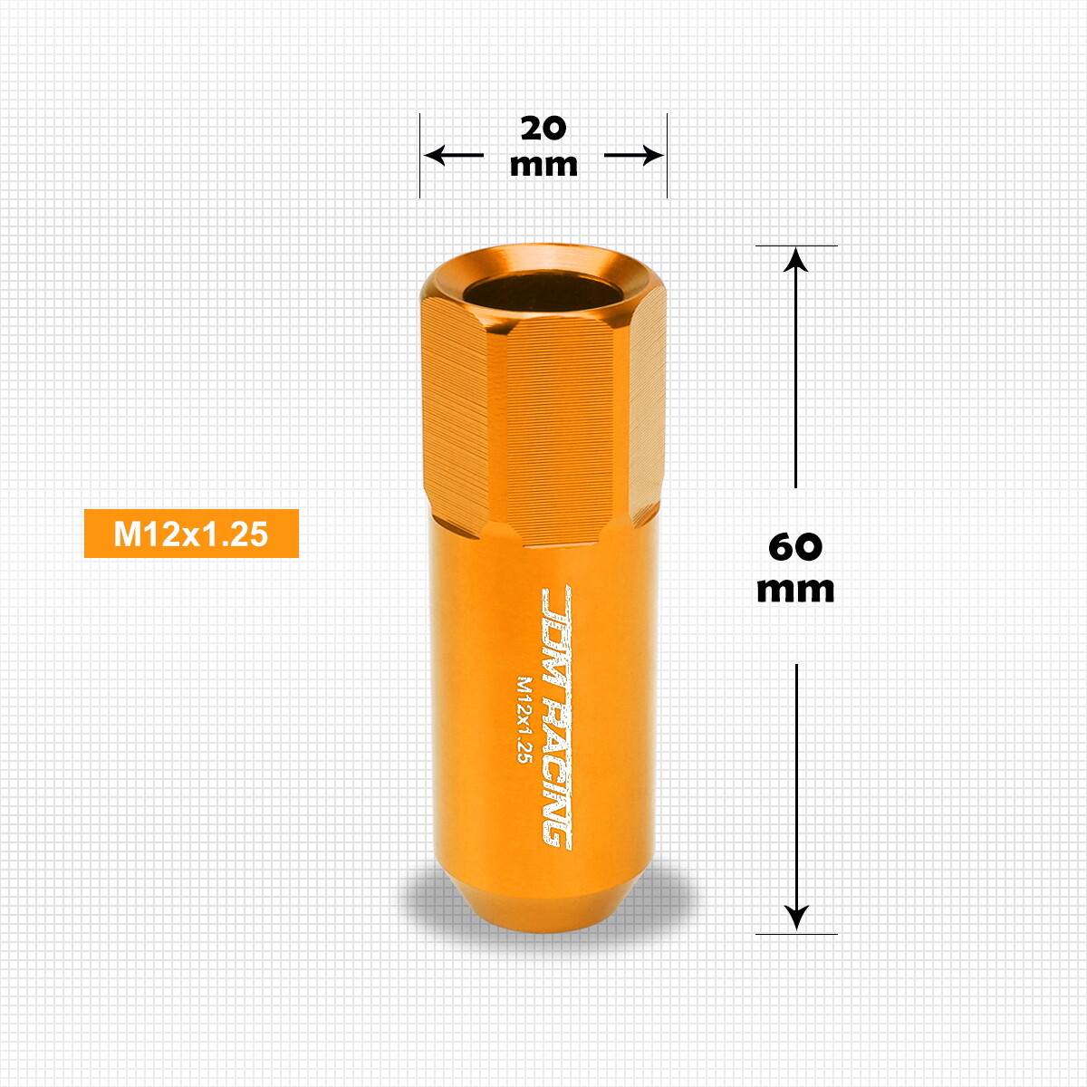 M12X1.5 Silver JDM Closed End Lug Nuts+Spline Locks+Key+Extension - Foto 8