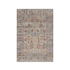 4'3"x6'2" Snow White Vase Design Silk with Textured Wool Hand Knotted Rug R91134