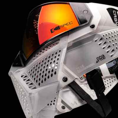 NEW CARBON CRBN ZERO PRO CLEAR PAINTBALL AIRSOFT GOGGLE MASK - LESS COVERAGE