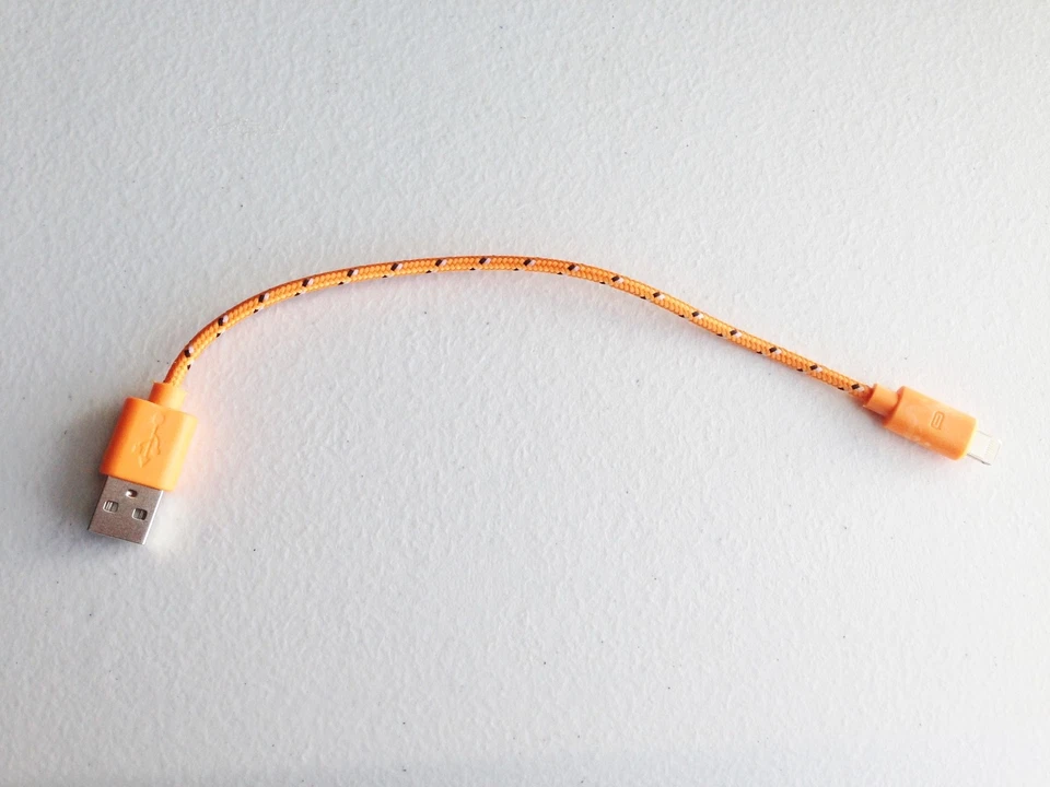 20cm Short Mini Fabric Braided Charger Cable USB FOR apple iPhone X 8 7 6 plus 5 - Image 4 of 4