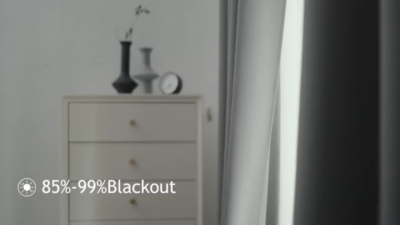Plain Blackout Eyelet Curtains Ready Made Ring Top Thick Curtains ...