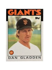 Excellent: Vintage 1986 topps Dan Gladden San Francisco Giants Trading Card