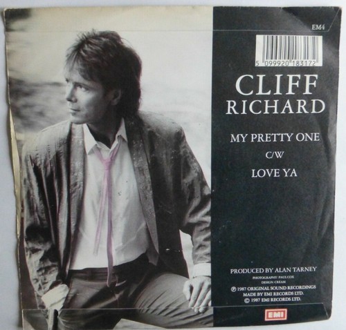 CLIFF RICHARD - MY PRETTY ONE 1987 7" VINYL SINGLE. EM 4. - Picture 2 of 4