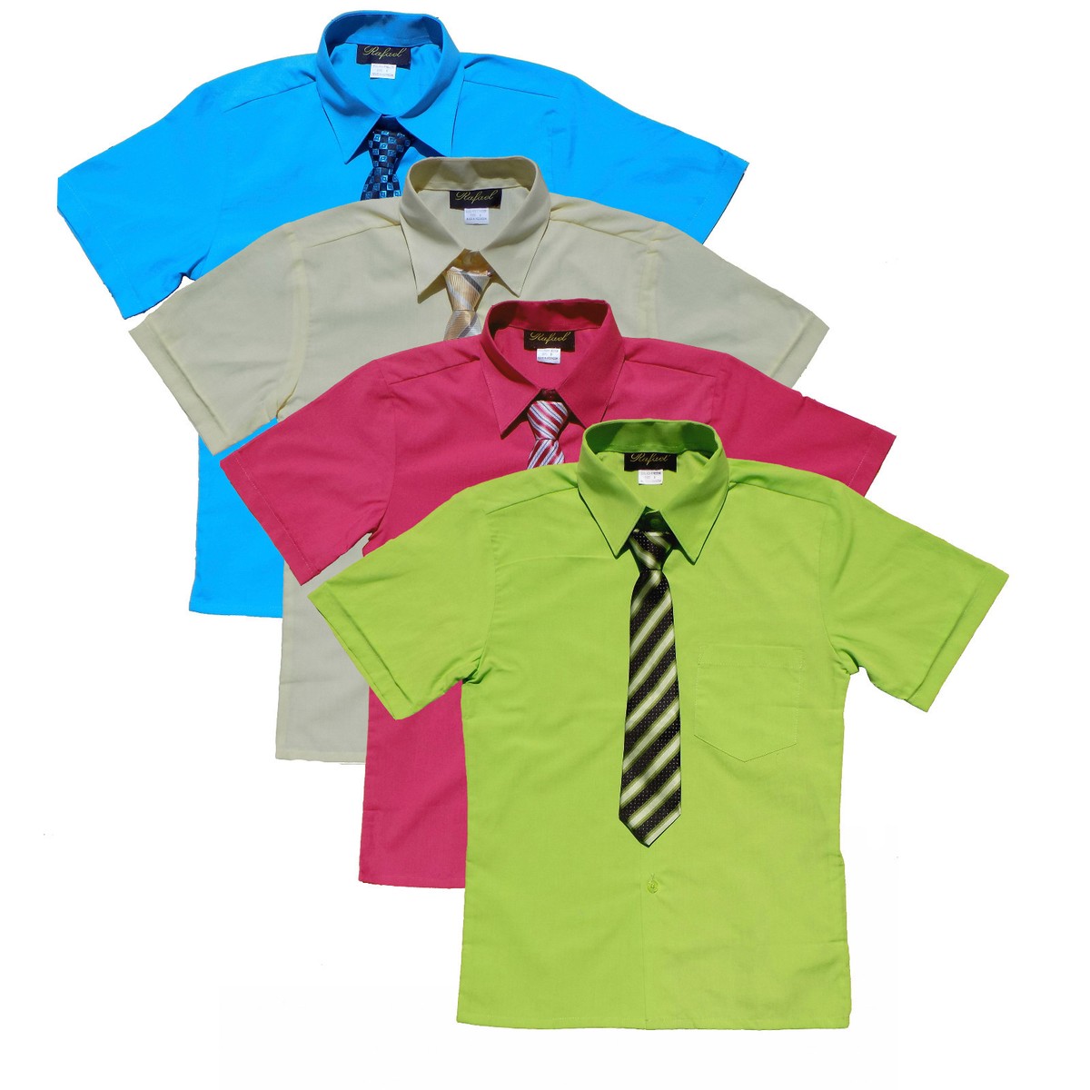 BOYS SUMMER SHORT SLEEVE DRESS SHIRT WITH TIE, SIZE4 to 14 | eBay BOYS SUMMER SHORT SLEEVE DRESS SHIRT WITH TIE, SIZE4 to 14 | eBay