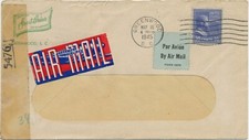 USA 1945 30C Roosevelt EF Air Mail Cover Northwest Airlines von „GREENWOOD S.C.“
